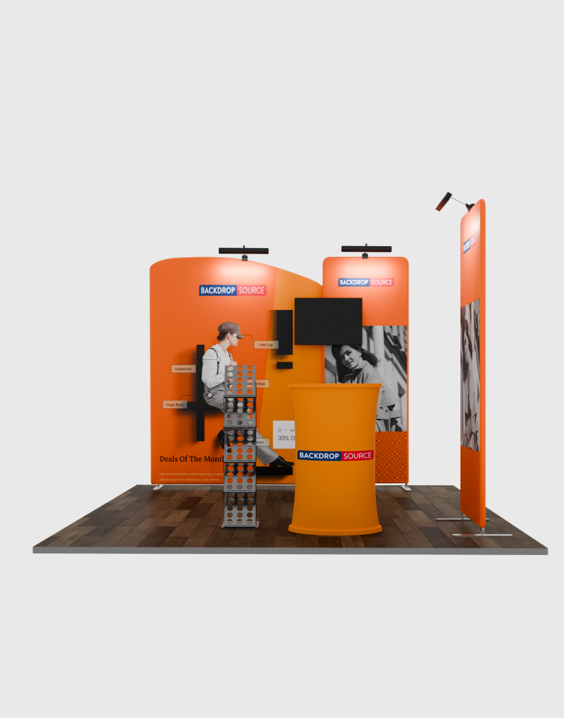 Premium TV Display and Exhibition Kit showcased in modern exhibition space, featuring advanced TV Display Exhibition Kit setup.