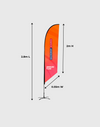 Customized Angled Feather Flag Banner Printing