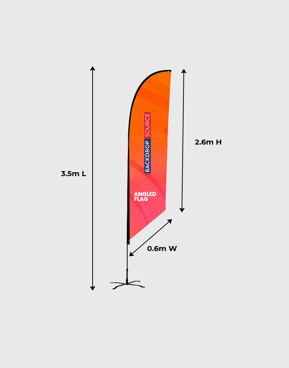 Customized Angled Feather Flag Banner Printing