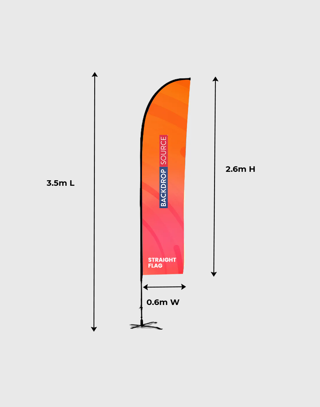 Customized Straight Feather Flag Banner Printing
