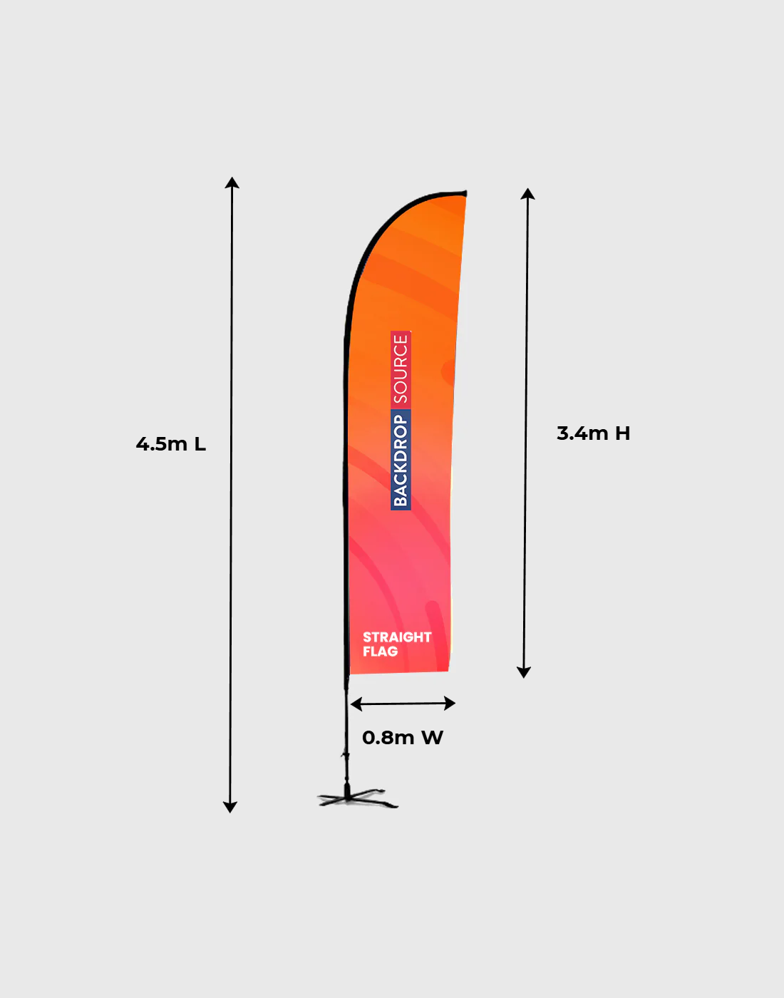 Customized Straight Feather Flag Banner Printing