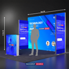 Backlit SEG Three-Wall Booth Kit with Lightbox Counter
