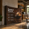Fabric Pop Up Curved Velcro Media Wall
