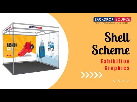 Shell scheme Exhibition Graphics for 3m Wide x 2m Depth Booth.