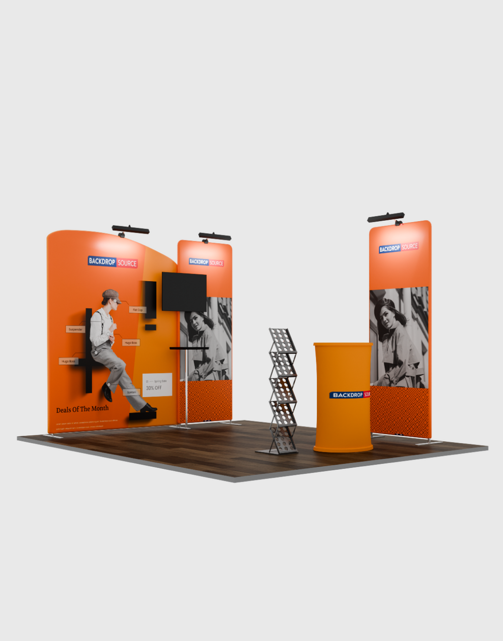 Premium TV Display and Exhibition Kit showcased in modern exhibition space, featuring advanced TV Display Exhibition Kit setup.