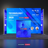 Backlit SEG Three-Wall Booth Kit with Lightbox Counter