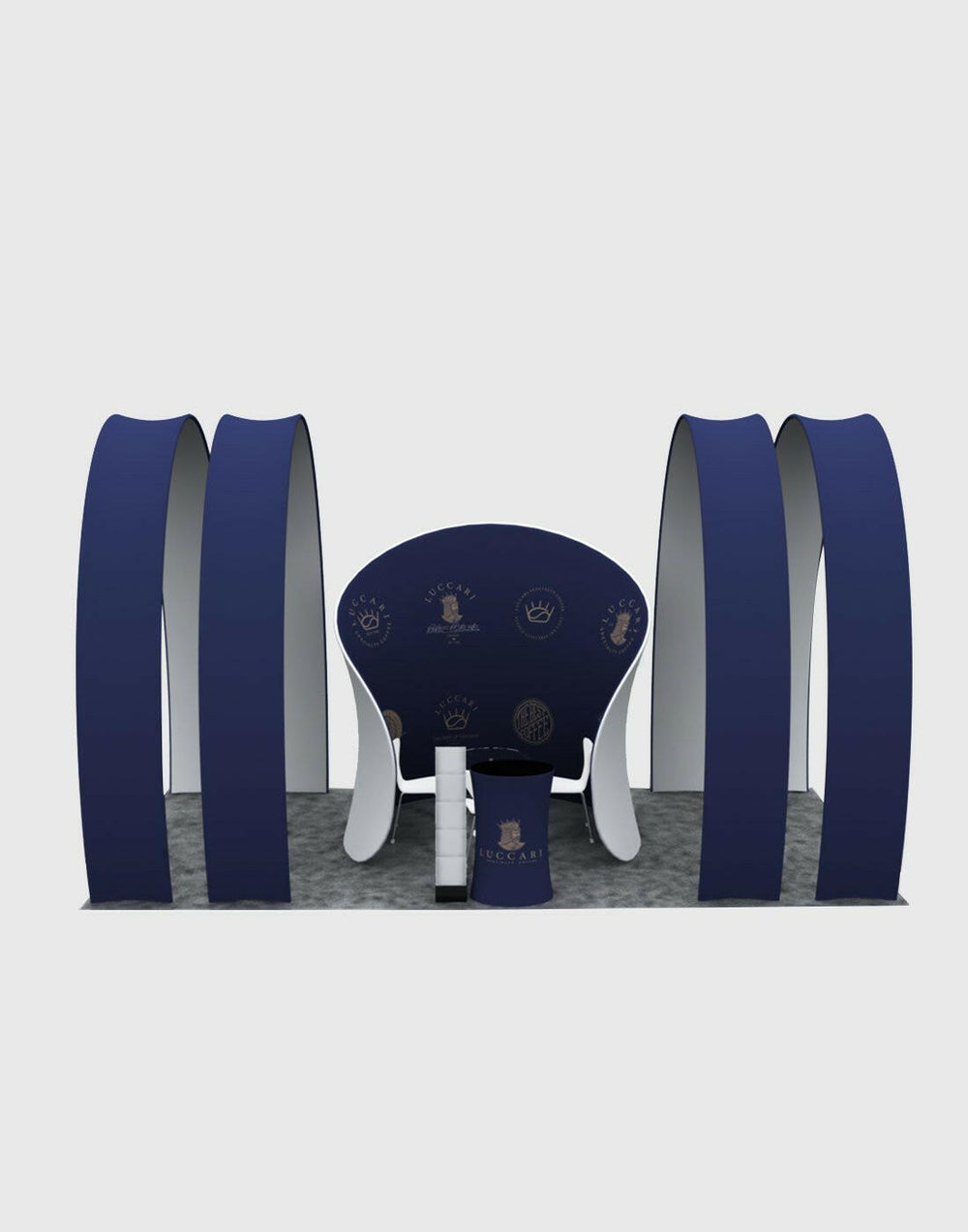 6m Meeting Pod with Round Arch Exhibition Kit.
