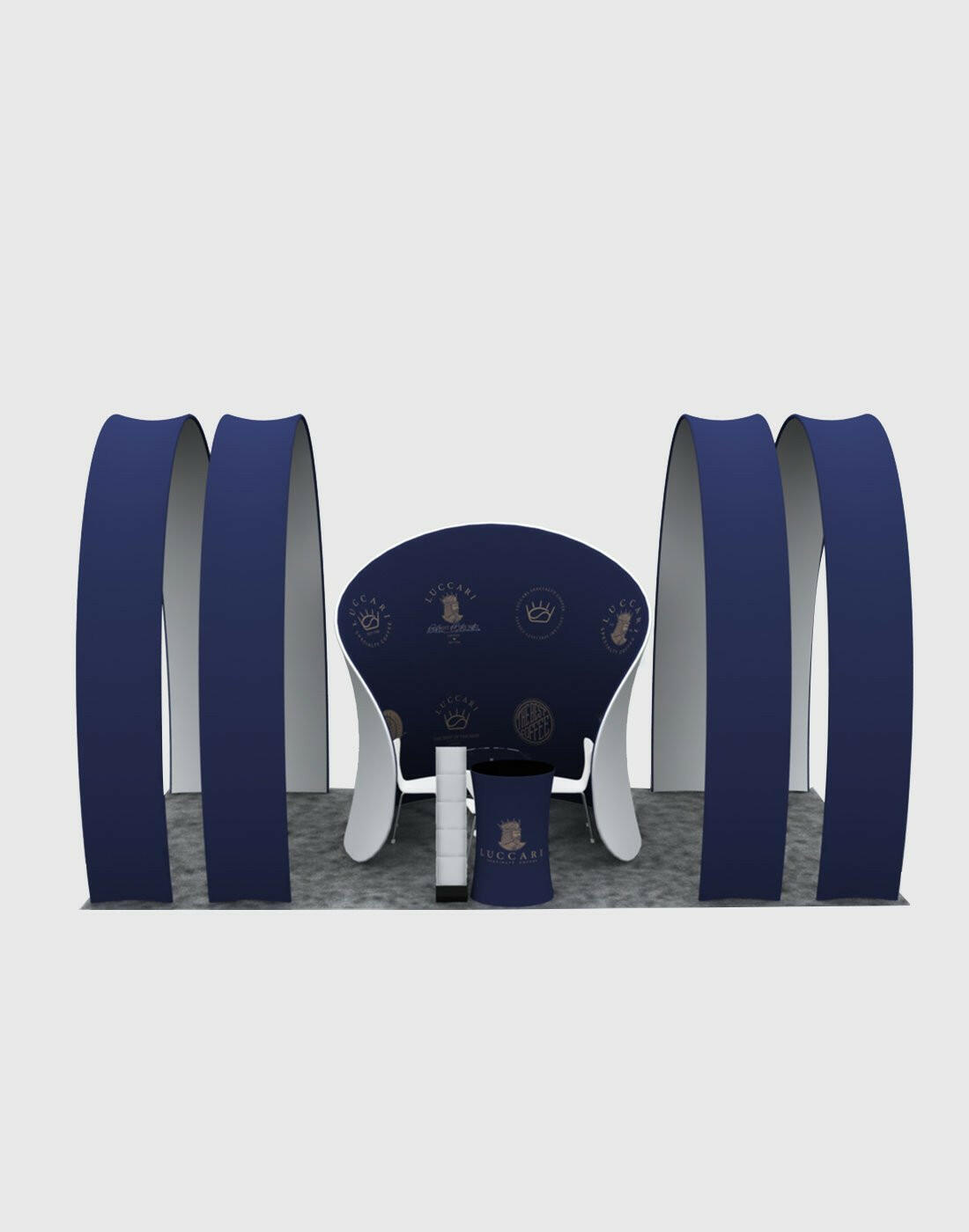 6m Meeting Pod with Round Arch Exhibition Kit.