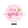 Its a Girl Baby Shower Themed Circle Round Photo Booth Backdrop