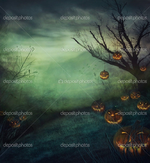Grey Forest Pumpkin  Backdrop