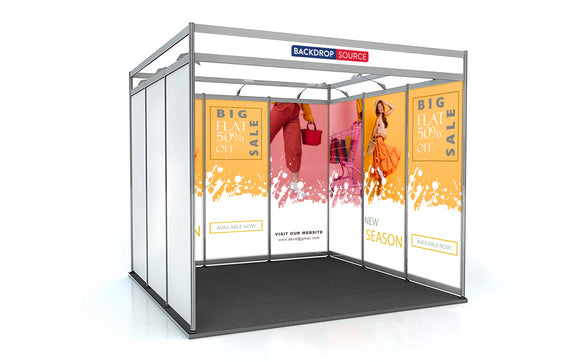 Shell scheme Exhibition Graphics for 3m Wide x 3m Depth Booth