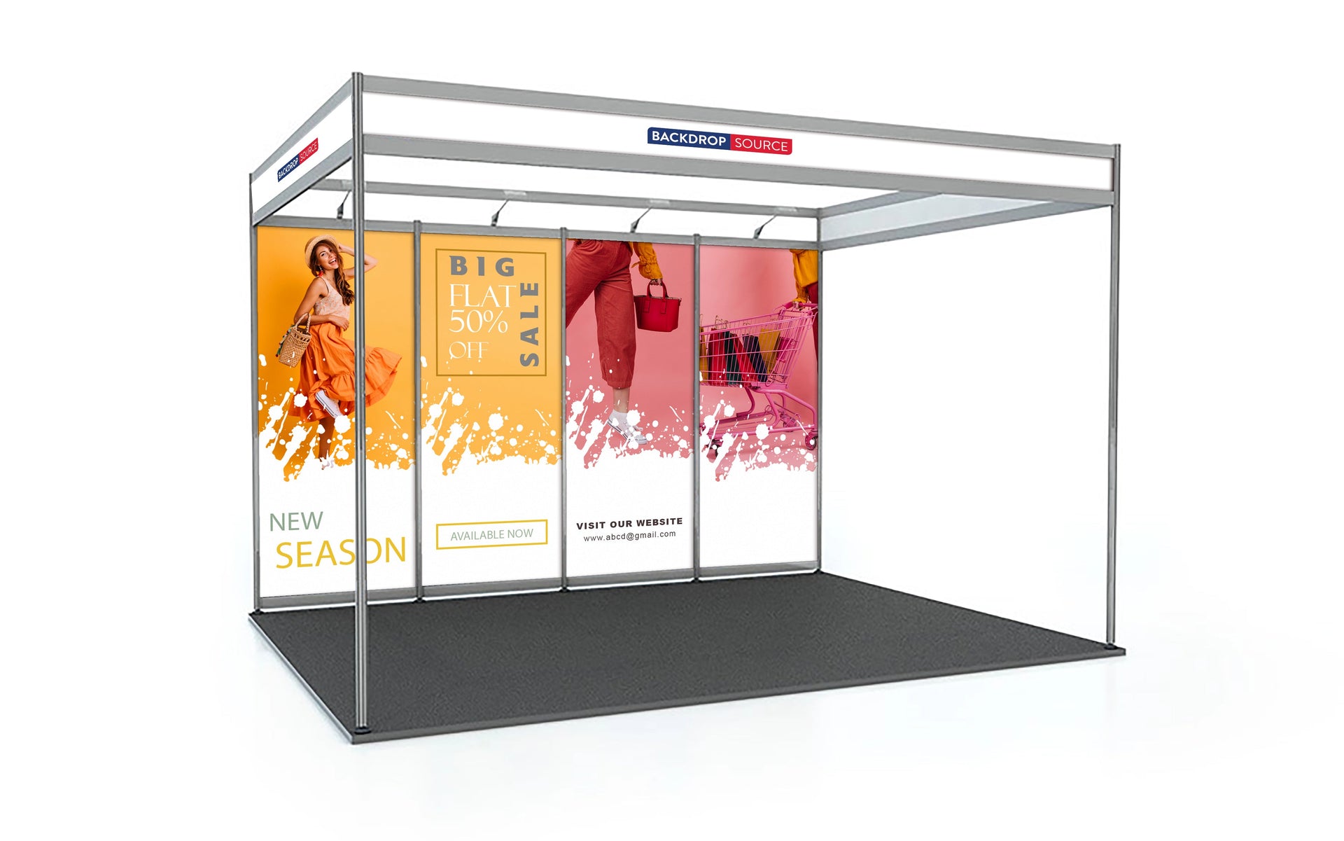 Shell scheme Exhibition Graphics for 4m Wide x 3m Depth Booth ...