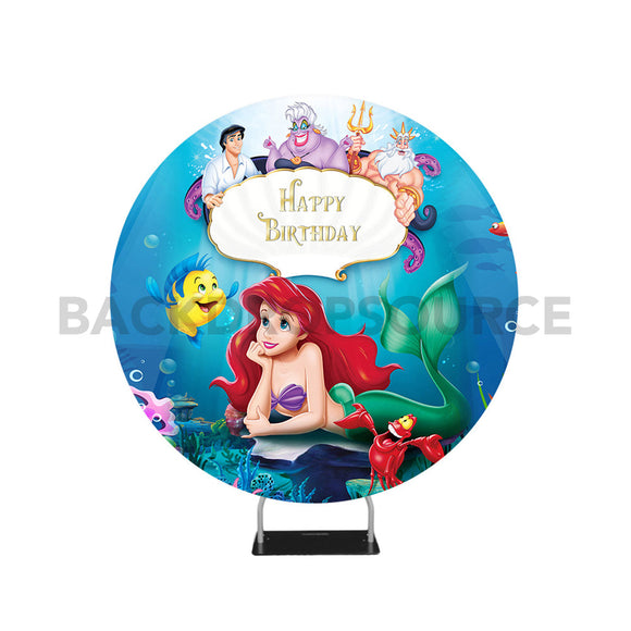The Little Mermaid Themed Circle Round Photo Booth Backdrop