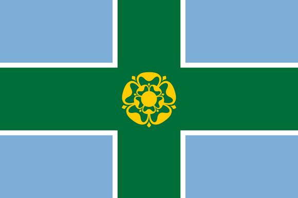 Derbyshire County Flag in TrueKolor Wrinkle Free Fabric