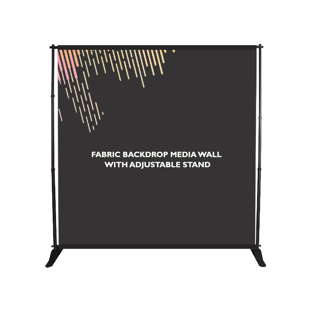 Media Backdrop With Riser Fabric Media Wall Backdrop with Adjustable Stand Nz – Backdropsource ...