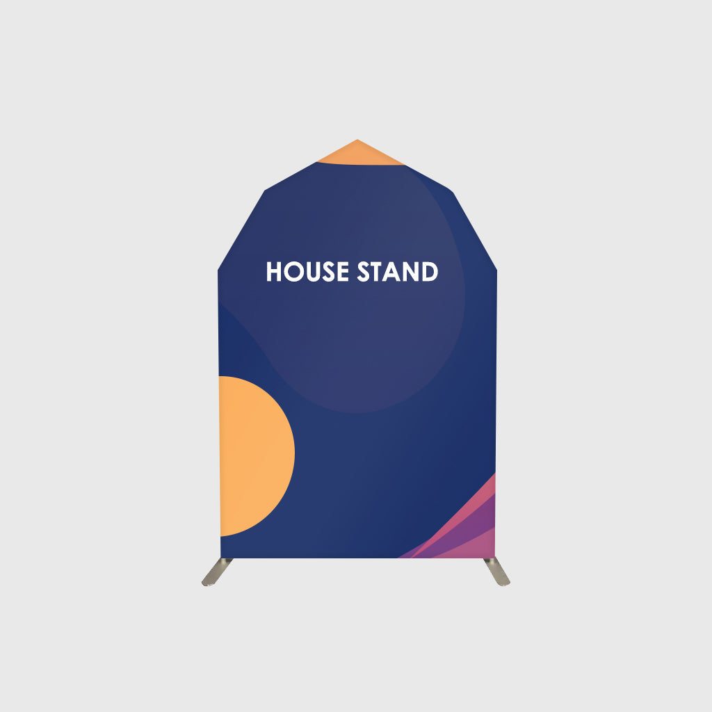 House Shaped Customized Backdrop Stand