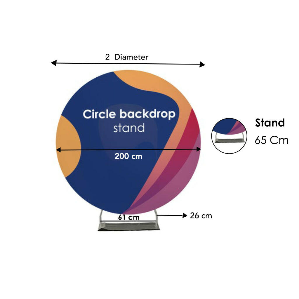 Circular Backdrop Stand ( Diameter 2m) for Wedding & Birthday Parties Decorations.