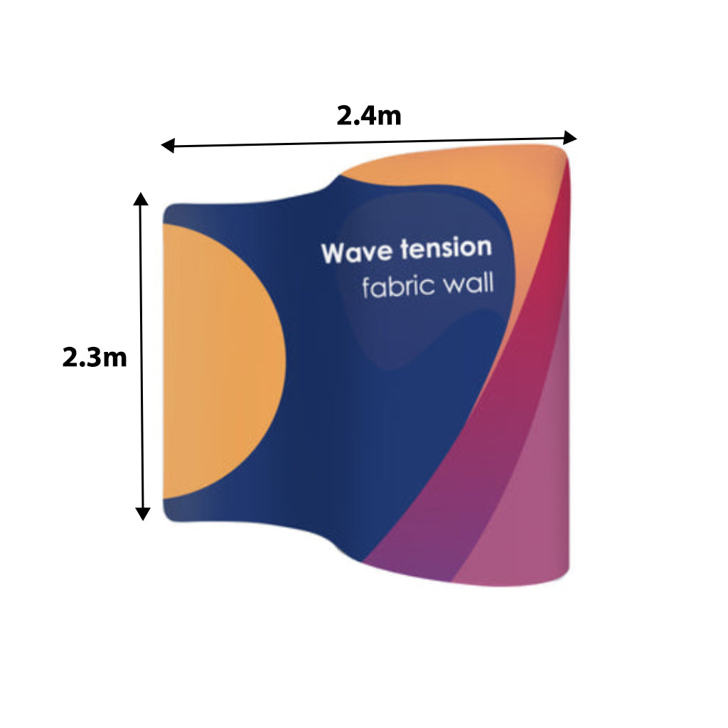 S Shape Wave Tension Fabric Media Wall