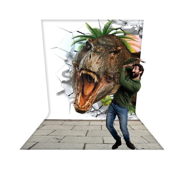 Dinosaur Realist 3D Design Backdrop  L - Shaped Backwall