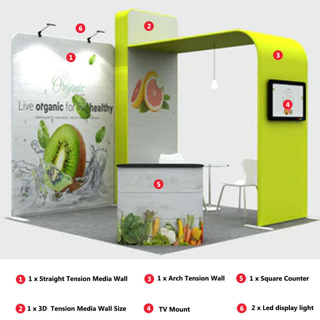 Modern TV Display Exhibition Kit setup showcasing interactive screens, ideal for engaging exhibition display experiences.