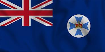Queensland State Flag in TrueKolor Wrinkle Free Fabric