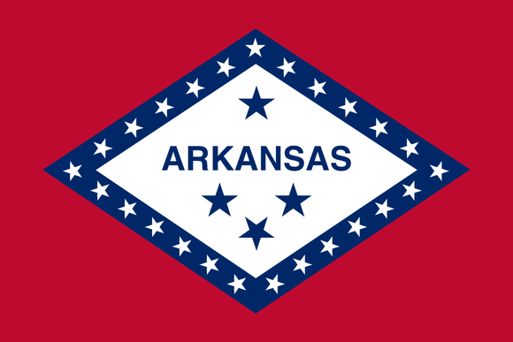 Arkansas State Flag in TrueKolor Wrinkle Free Fabric