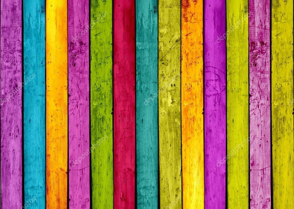 Colorful Wood Stripe  Backdrop.