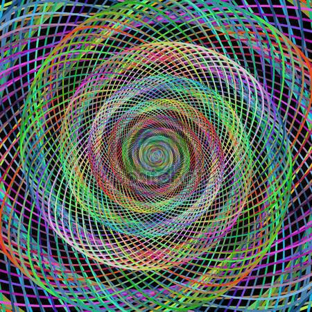 Multicoloured Wired Spiral Swirl Print Photography Backdrop