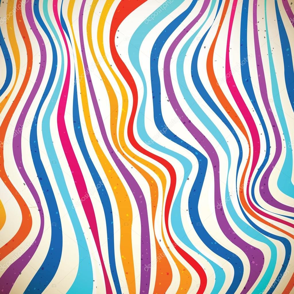 Colourful Curved Stripe Print Photography Backdrop