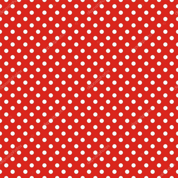 Red Retro Seamless Vector Dots Print Photography Backdrop