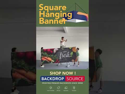 Sky Tube Square Hanging Banner.