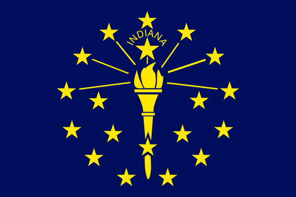 Indiana State Flag in TrueKolor Wrinkle Free Fabric