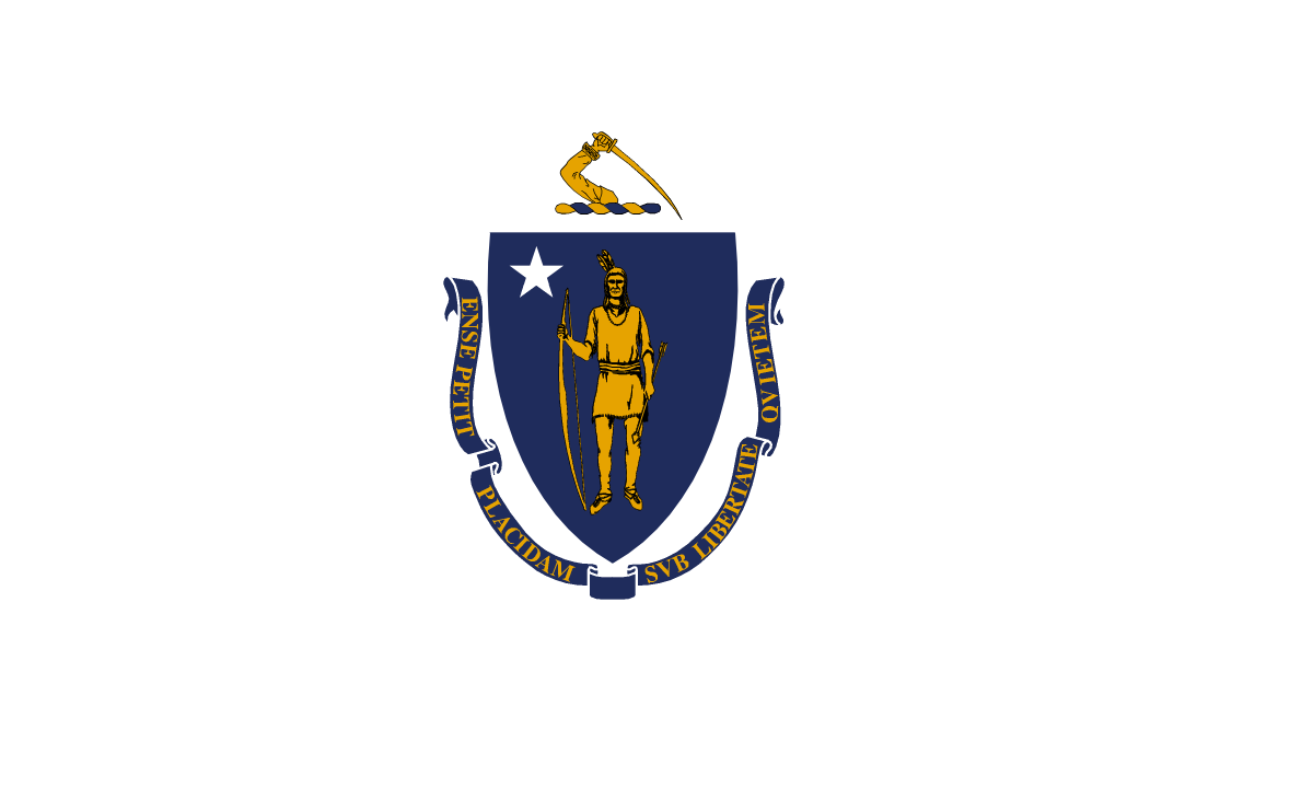 Massachusetts State Flag in TrueKolor Wrinkle Free Fabric