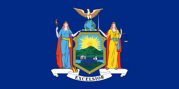 New York State Flag in TrueKolor Wrinkle Free Fabric