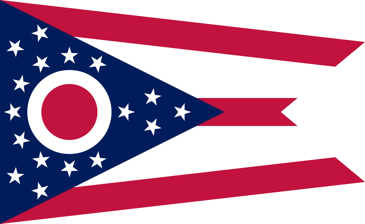 Ohio State Flag in TrueKolor Wrinkle Free Fabric