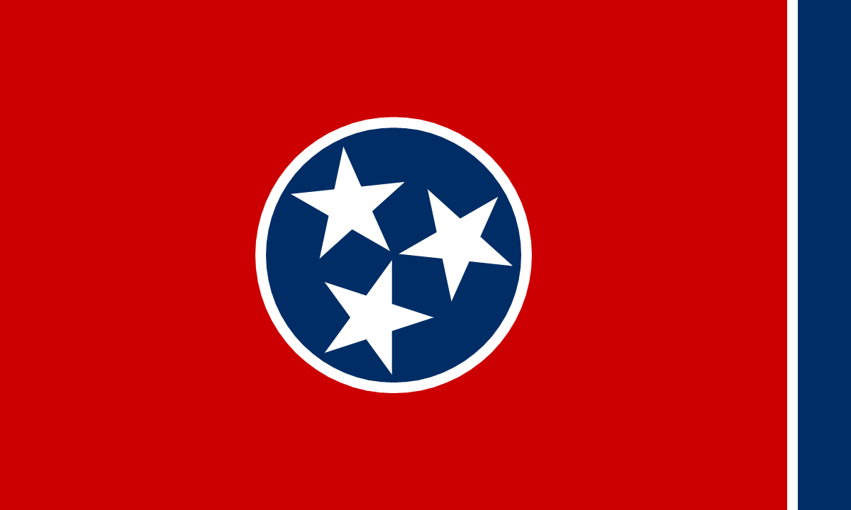 Tennessee State Flag in TrueKolor Wrinkle Free Fabric