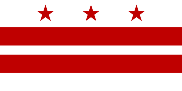 Washington D.C State Flag in TrueKolor Wrinkle Free Fabric