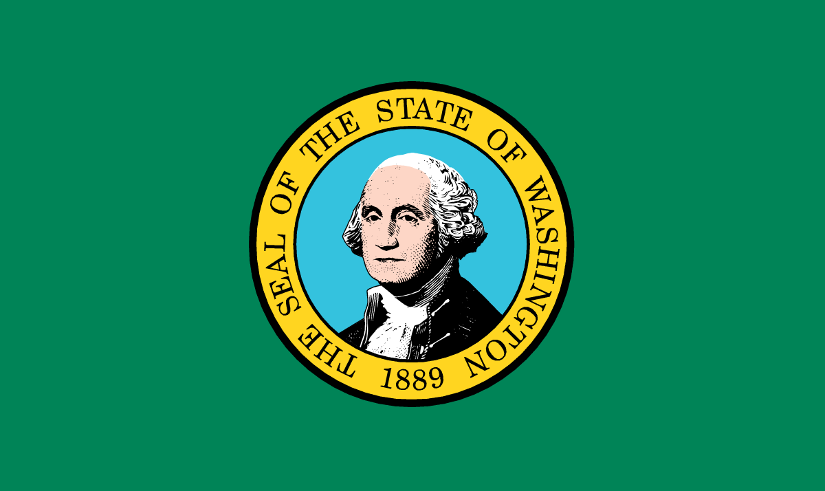 Washington State Flag in TrueKolor Wrinkle Free Fabric