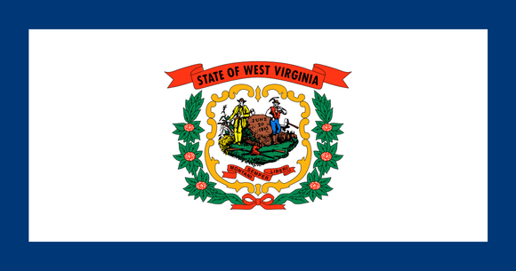 West Virginia State Flag in TrueKolor Wrinkle Free Fabric